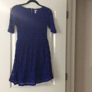 Blue lace dress
